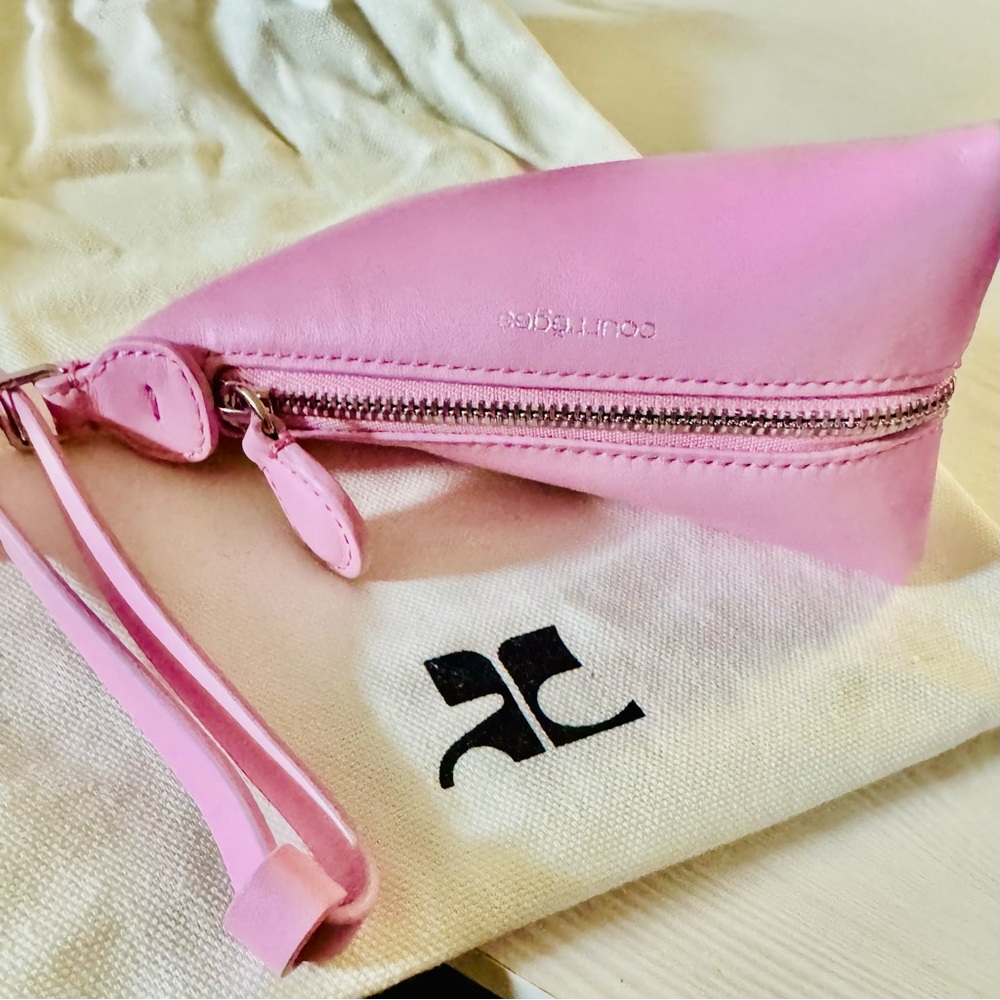 Purple Clutch with Silver Logo Accent.